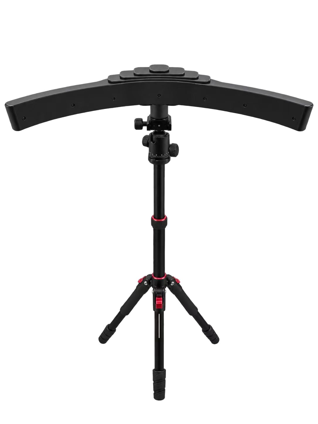 MEGA-Face7 desktop 3D photography device: curved arm with seven cameras on a small tripod