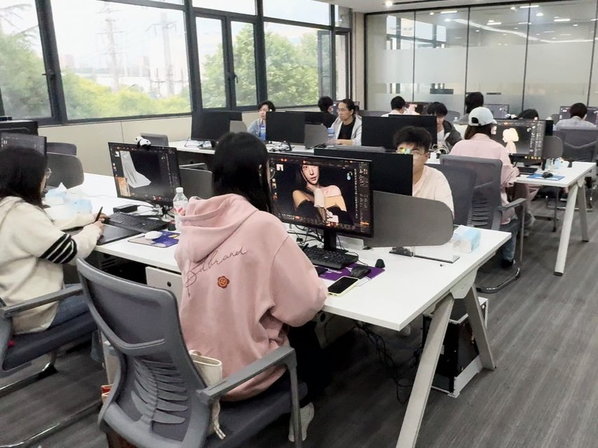 The Tiansun design team working across the open studio floor